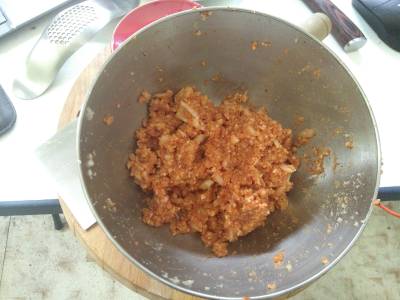 Bild direkt nach der Verarbeitung gemacht (zusätzlich mit Knoblauch und süßem Paprikapulver) Bild direkt nach der Verarbeitung gemacht (zusätzlich mit Knoblauch und süßem Paprikapulver)