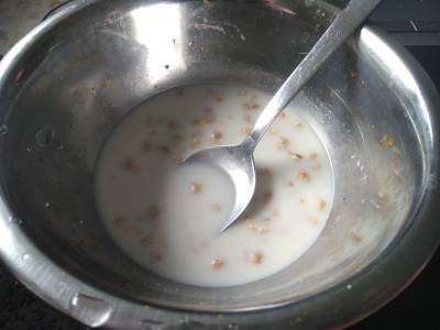 Hafermilch mit Müsli Hafermilch mit Müsli
